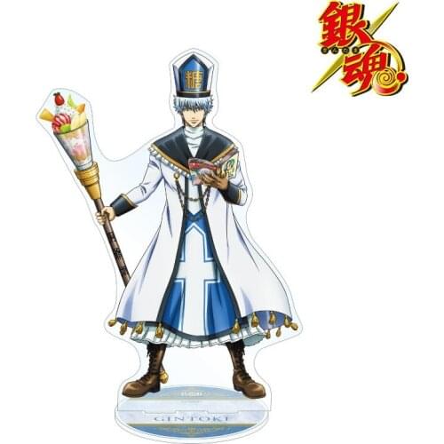 Anime GINTAMA Sacrifice Series Stand Figure Model Acrylic Desktop Toy Shimura Tae Sadaharu Shimura Shinpachi Sakata Gintoki