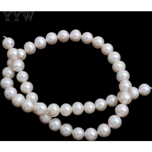 Grade AAA 9-10mm Natural Potato Freshwater Pearl Beads Jewelry Making Pearls Bead Bulk For Diy Neacklace Bracelet 0.8mm 15.5inch