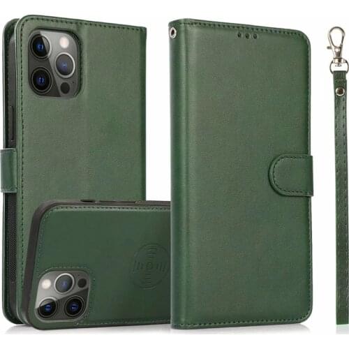 2 in 1 Flip Leather Wallet Phone Case For iPhone XR XS 11 12 Pro Max SE 2020 7 8 Plus Case Magnetic Car Holder Protective Cover