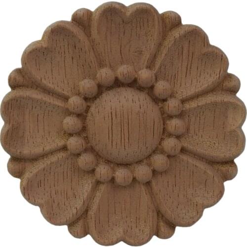 DIY Wood Carved Corner Onlay Vintage Applique Frame Wall Doors Furniture Decorative Wood Carving Decal Corner Applique