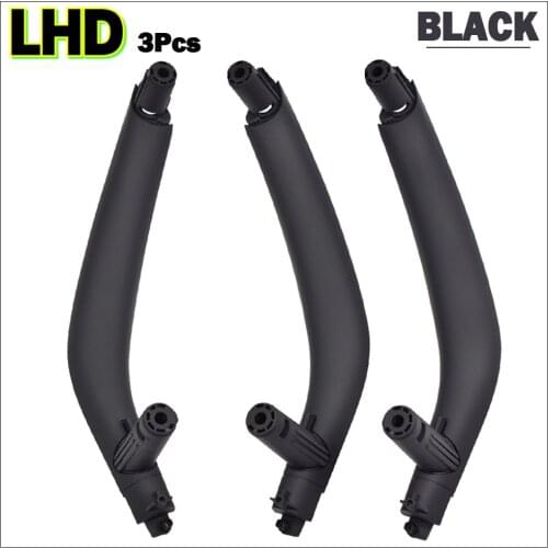 For BMW X5 X6 F15 F16 2014 2015 2016 2017 2018 Left Right 3Pcs/set Car Inner Doors Handle Pull Trim Cover Black Beige