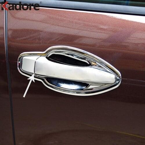 For Peugeot 2008 2014 2015 2016 2017 2018 ABS Chrome Door Handle Cover Trims Decoration Exterior Accessories Car Styling