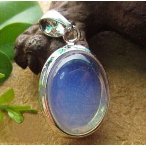 Gemstone Healing Chakra Reiki Opal Opalite Stone Pendant Necklace