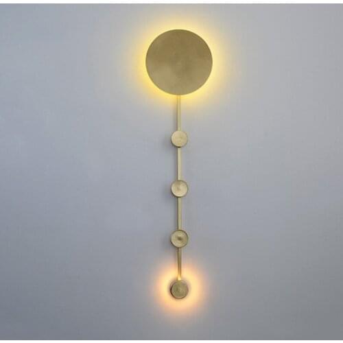Background Wall Decoration Wall Lamp Nordic Simple Corridor Bedroom Bedside Wall Lights Designer Style Luxury Copper Lighting
