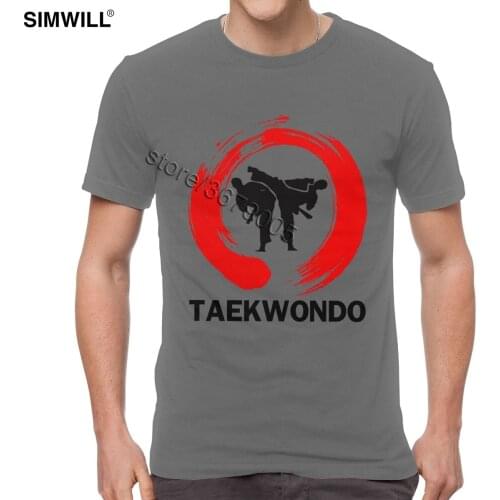 Trendy Latest Tees for Men 100% Cotton Taekwondo T-shirt Short Sleeves O Neck korean Leisure T Shirts 4XL 5XL 6XL Clothes