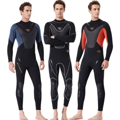Wetsuit 3mm Men Neoprene Long Sleeves Dive Suit Mens Full Body Perfect Swimming Scuba Diving Snorkeling Surfing Orange New 2020