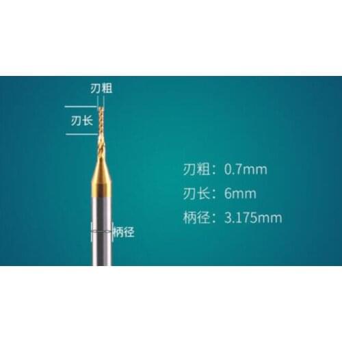 Imported tungsten steel coated PCB milling cutter circuit board carving knife milling cutter end mill