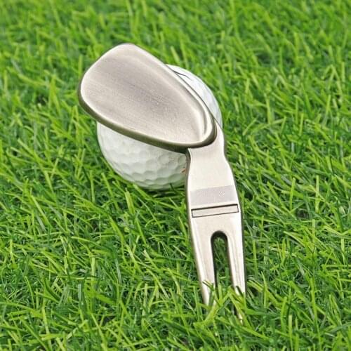 Divot Tool One-piece anti-wear zinc alloy Universal golf course turf repair tool Marker ball Multi-function sketching tool