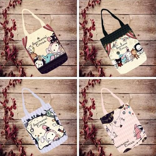 IVYYE 1PCS Sentimental Circus Fashion Anime Canvas Shoulder Bags Casual Shopping Bag Cartoon Tote Handbag Travel Lady Girls New