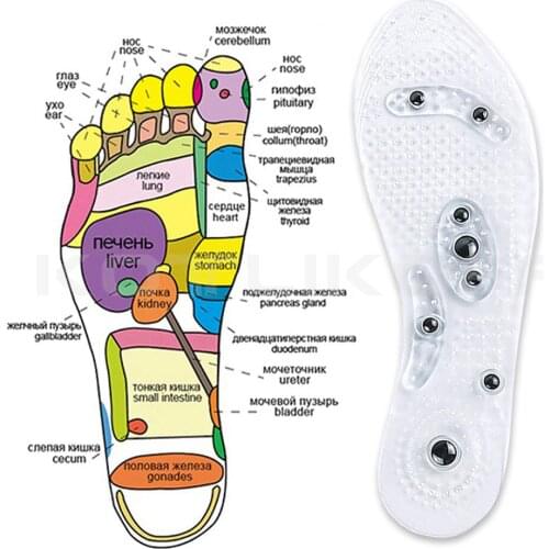 Magnetic Therapy Slimming Insoles Foot Patch Cushion Shoe Insole Gel Pad Acupressure Slimming Insoles Foot Care Insert