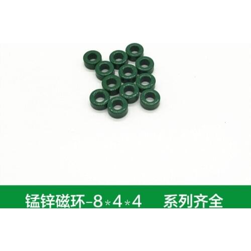 100pcs Mn-Zn Ferrite High Permeability Magnetic Ring 8*4*4mm Filter Anti-jamming Core