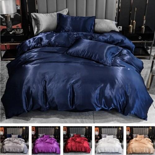 Fashion Solid Duvet Cover Sets with Zipper Soft Smooth Bedding Set 1 Quilt Cover + 2 Pillowcases US/EU/AU Size