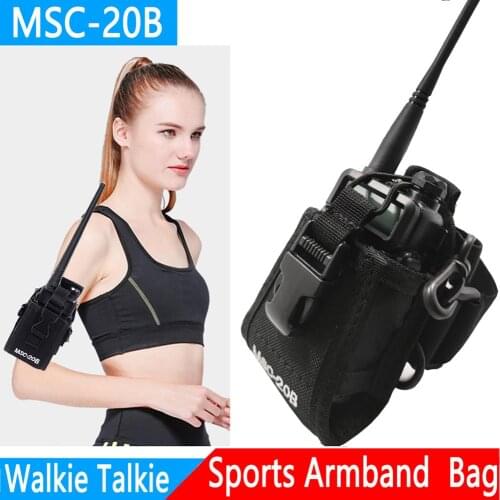 MSC-20B With Armband Nylon Multifunctional Portable Radio Case Holder Holster for BaoFeng UV-5R BF-888S UV-82 GT-3 Walkie Talkie