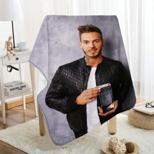 Musife Custom M Pokora Flannel Blanket Design Your own Blanket Flannel Blankets for Sofa DIY Dropshipping
