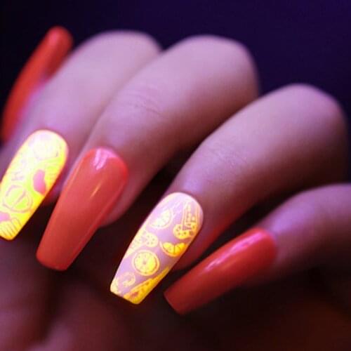 Neon Phosphor Nail Glitter 6Colors Dust Luminous Pigment Fluorescent Powder Nail Glitters Glow in the Dark