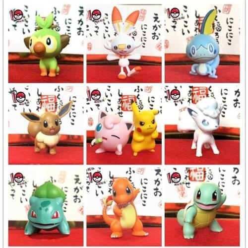 Original Pokemon Genuine Pet Elf Pikachu Fire Dragon Anime Decor Kids Christmas Birthday Gifts Toys Small Ornaments Cute