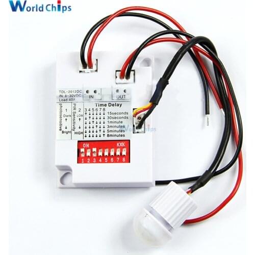 12V 24V 7-10M PIR Motion Sensor Switch IR Infrared Human Body Induction Sensor Detector Switch for LED Light Corridor Aisle Home