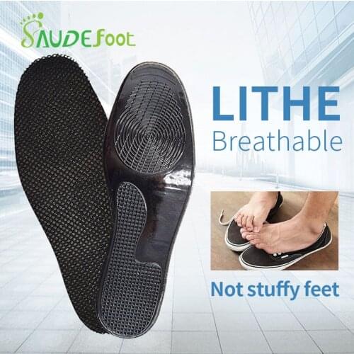 Cool Gel Insoles Ventilation Soft Elastic Gel Sole Breathable Mesh Insoles Non-Slip Shoe-Pads Inserts