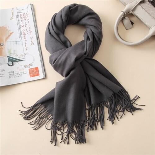 Scarf luxury brand HOTS 200cmx70cm Winter Oversize Scarves Simple Fashion Warm Blanket Unisex Solid Wraps Cashmere Scarf