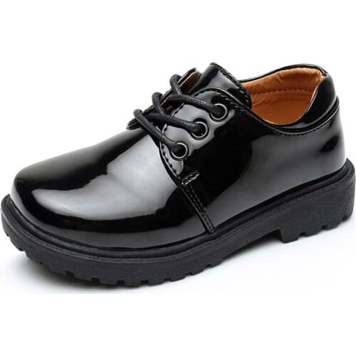 Teens 3 -16 Years Children School Shoes For Formal Boys Wedding Dance Black Shoes Big Kids Leather Party Shoes For Little Boys