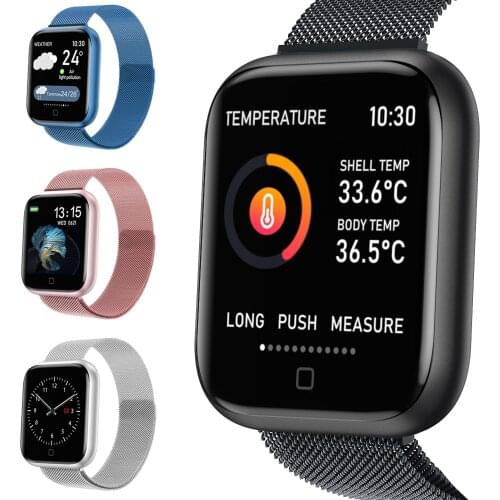 Temperature Monitoring Smart Watch Ladies Heart Rate Blood Pressure Multifunctional Sport Watch Men Woman Waterproof Smartwatch