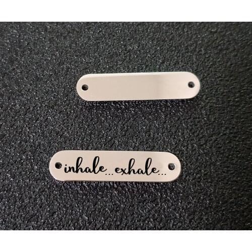 Inhale Exhale Connector Charm Stainless Steel Bar For Diy Necklace Bracelet Connectors