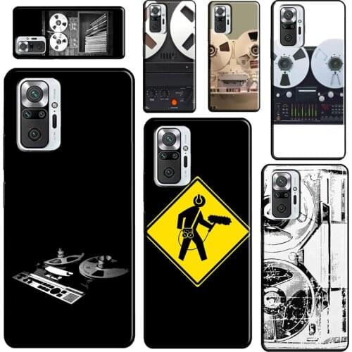 Vintage Reel Tape Recorder Soft Case For Xiaomi Redmi Note 10 8 9 Pro 8T 9S Phone Cover For Redmi 9 9A 9C 9T 8A K40