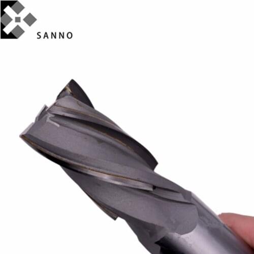 Tungsten steel spiral end mills 10mm - 50mm welding milling cutter straight shank carbide cnc lathe cutting tool