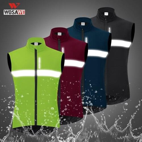 WOSAWE Casual Vest Fleece Windproof Motorcycle Biycycle Waistcoat Sleevless Velvet Solid Clothing Outdoors Vest Reflective Safe