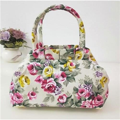 Womens Bag Handbags Deach Mini Pink Summer Sac De Femme Canvas Key Pouch Butterfly Bag Flower Handbag