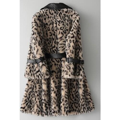 Coat Winter Real Fur Women Clothes 2020 Leopard Genuine Leather Jacket Korean Long Parka Manteau Femme Hiver KQN29244 KJ4688