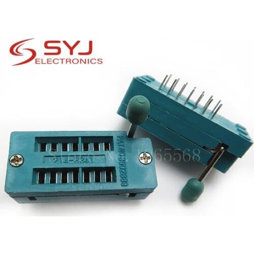 1pcs/lot Imported the gold-plated IC test socket locking seat movable seat conversion Block programming Block DIP14 In Stock