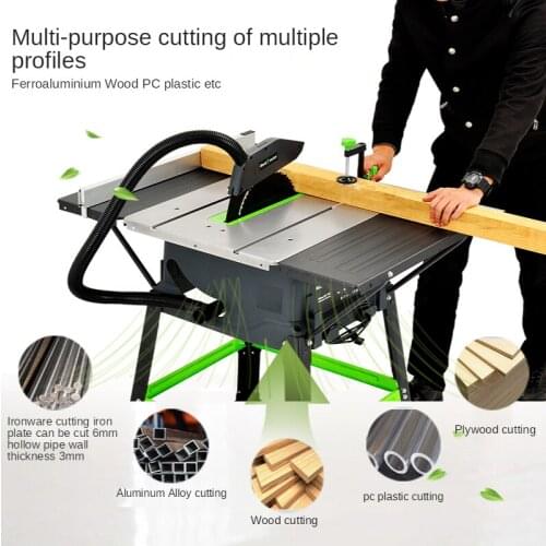 10 Inch Woodworking MultifunctionalTable Saw Cutting MachineCutting Iron Plate Plastic Aluminum Profile Saw Miter Saw Power Tool