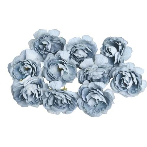 10pcs/lot 5cm Artificial Flower Silk Hydrangea Flower Head for Wedding Party Home Decoration DIY Wreath Gift Box Rosa Flower