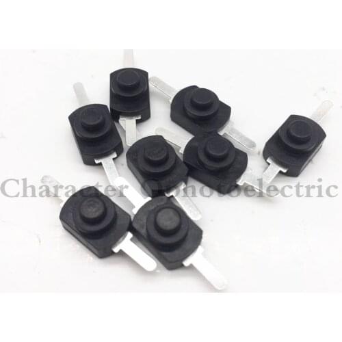 100 PCS 12*8MM DC 30V 1A Black On Off Mini Push Button Switch for Electric Torch 1208YD