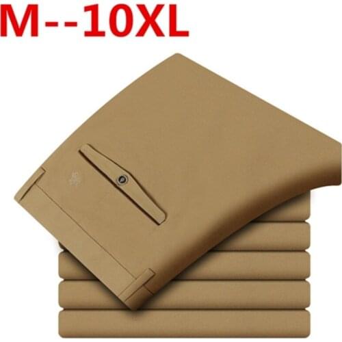 10XL 8XL 6XL Summer Thin Linen Men Pants Male Commercial Loose Casual Business Trousers Mens Clothing Straight Fluid Man Pants