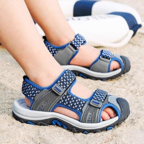 2020 Brand Summer Children Beach Sandals Boys Kids Casual Shoes Breathable Non-Slip Closed Toe Sport Sandals Slippers Size 28-39