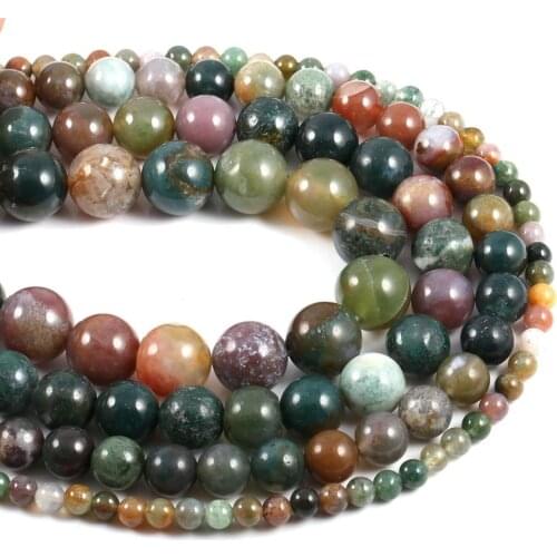 2020 New Ladies DIY Beads For Gifts Fine Indian Agates Ball Beads Size 4mm / 6mm / 8mm / 10mm