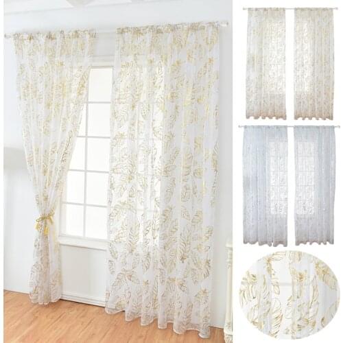 2021 New Sheer Curtains for Living Room Bedroom Kitchen Tulle White Tulle for Windows Voile Drapes Home Decoration Lily Beige