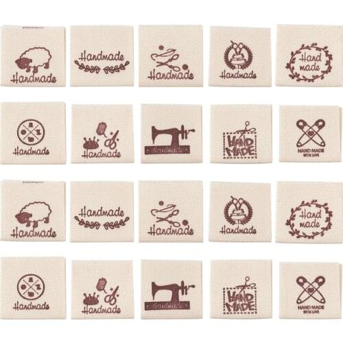 300pcs/set Cotton Sewing Labels Word Handmade Cloth Labels For Sewing Knitting Hats Clothes DIY Jewelry Making Accessories