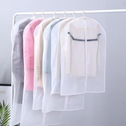 5pcs Clothing Covers Clear Suit Bag Moth Proof Garment Bags Breathable Zipper Dust Cover Storage Bags for Suit Dance Clothes