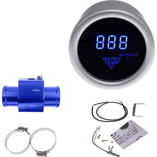 52mm Car Motorcycle Temperature Gauge for Yamaha MT 07 NMAX BWM Kawasaki Digital Water Temperature Gauge Car Accessories