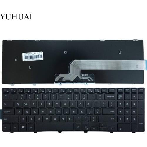 English Laptop Keyboard for Dell Inspiron 15 5543 5548 Vostro 3546 3558 3559 MP-13N73US-442 0KPP2C Keyboard Black with Frame