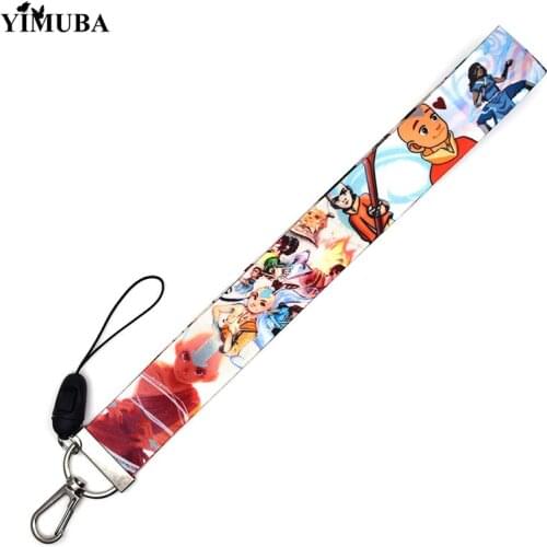 Avatar The Last Airbender Short Ribbon Keychain Aang Appa Anime Figures Casual Hand Rope Band Key Chain Wallet Bag Charm Trinket