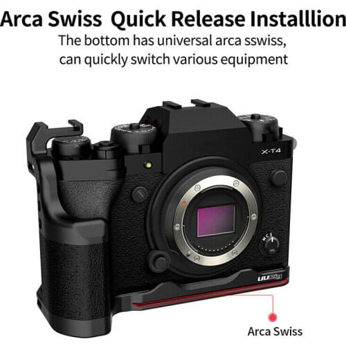 For FUJIFILM Fuji X-T4 Quick Release Metal L Plate Bracket Camera Mount Grip DIY