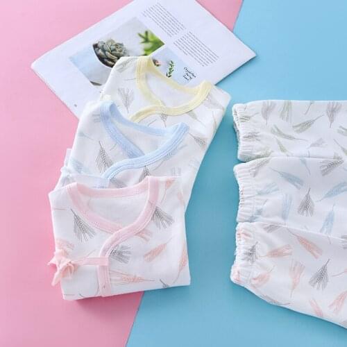 2021 Newborn Cotton Clothes Set Baby Girl Boys Long Sleeve Casual Top Trousers 2 Pieces/set Infant Pajama Suits Conjunto Bebe