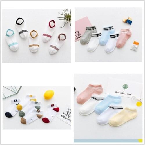 Fashion Summer Children Socks Mesh Breathable Baby Boys Sport Sock Striped Cotton Girls Ankle Hose Anklet Kids Bobbysock Soft