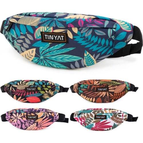 New Style Leaf Print Waist Pack Bag For Men Women Fashion Casual Mens Belt Bag Pouch Travel Female Banana Bags Kid Fanny Travel