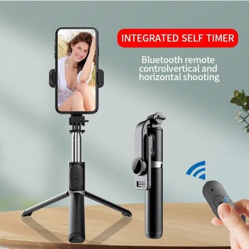 Q02:2021 Upgraded Version of Foldable Bluetooth Monopod Tripod for Phone Selfie Stick, Suitable Huawei Xiaomi Honor Smartphone