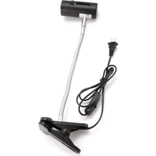 Reptilian Lamp Holder with Clip Pet Keep Warm E27 Heating Lamp Base with Switch 2pcs